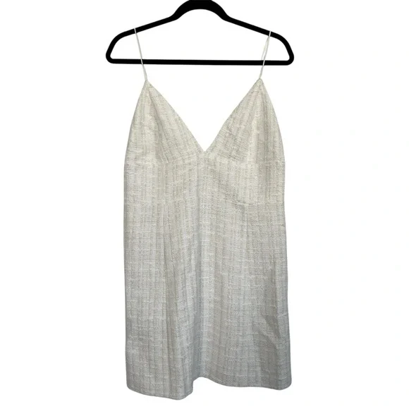Alice + Olivia Carli Tweed Mini Empire Dress in White NWT - Picture 4 of 8